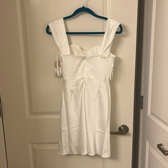 Mia Mini Matte Satin Convertible Dress - White - Picture 7 of 9